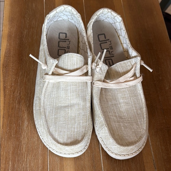 Hey Dude Light Beige Slip-On Shoes - Picture 2 of 3